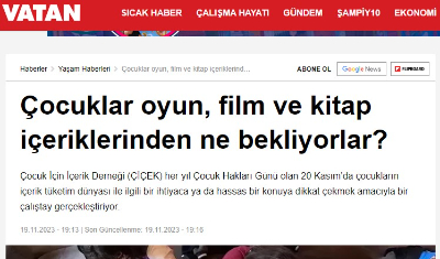 Çocuk İçeriklerini Çocuklarla Üretiyoruz Çalıştayı - Gazete Vatan