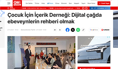 Dijital Ebeveynlik Çalıştayı - CNNTURK
