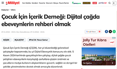 Dijital Ebeveynlik Çalıştayı - Milliyet
